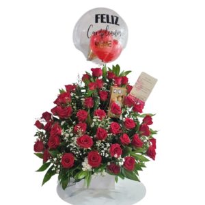 Arreglo en rosas rojas -Floristería Cali