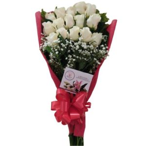 Bouquet de rosas blancas,