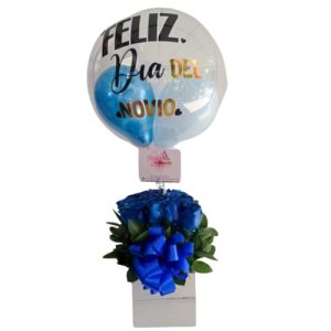 Cubito de rosas azules,