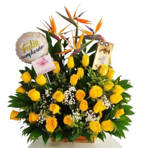 Arreglo floral amarillo - floristeria cali