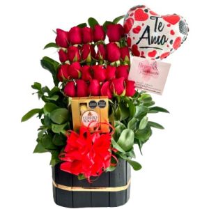 Arreglo de cumpleaños te amo - floristería Cali